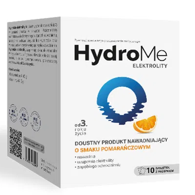 HydroMe, elektrolity, pomarańcza, 10 sasz.