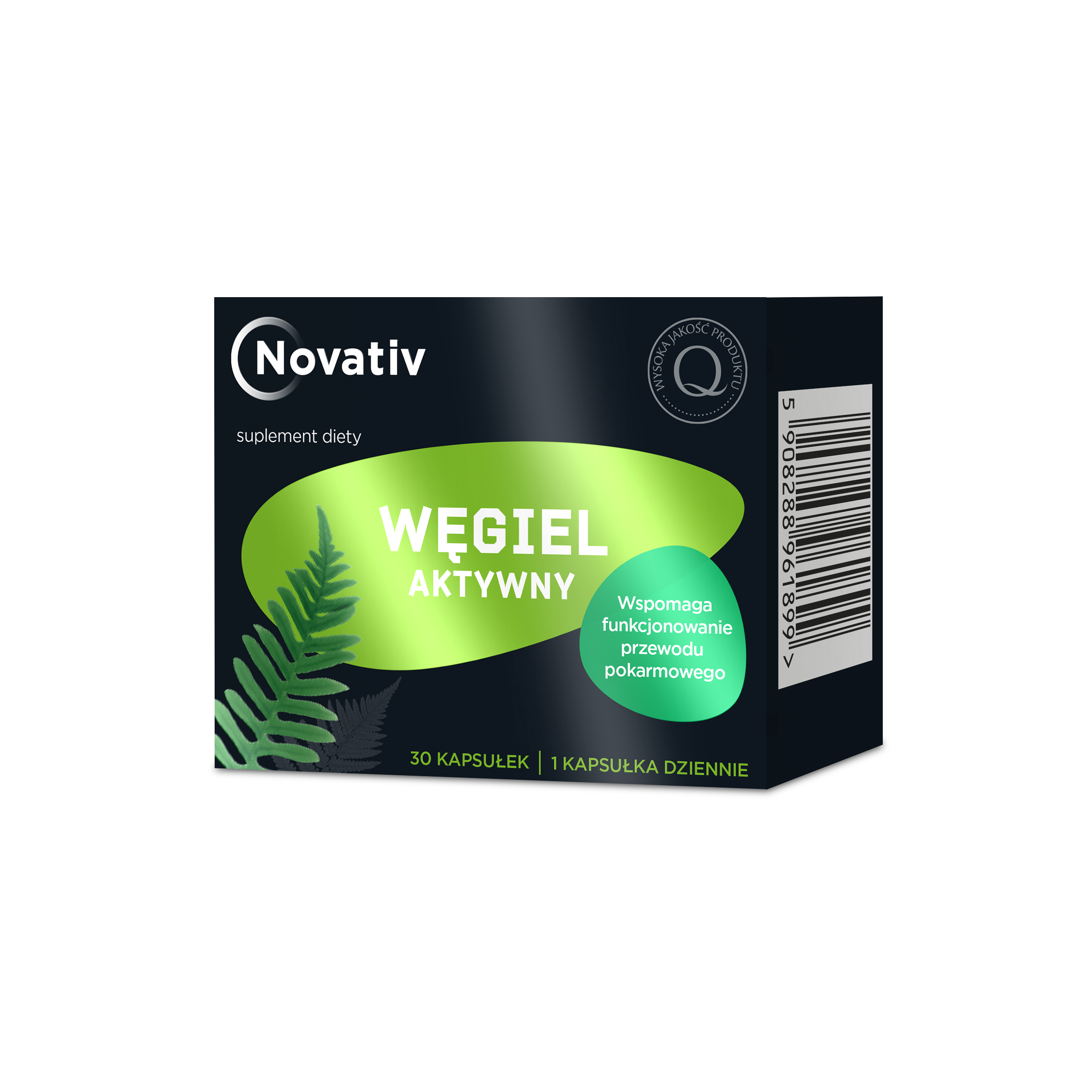 Novativ Węgiel aktywny, 30 kapsułek