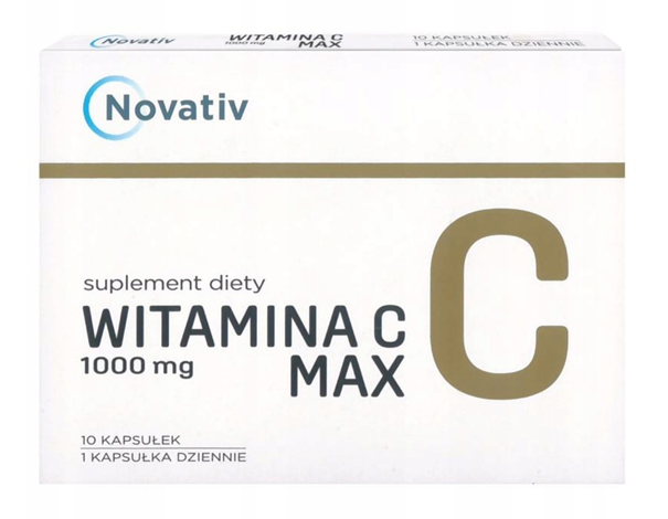Novativ Witamina C Max 1000 mg 10 kapsułek