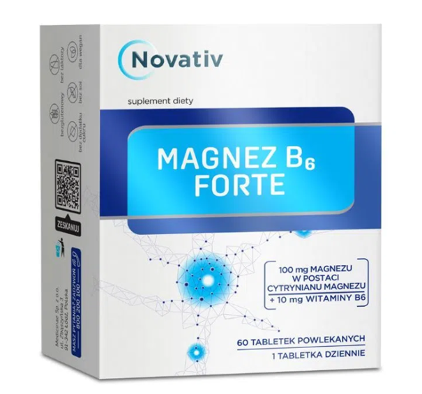 Novativ Magnez B6 Forte, 60 tabletek