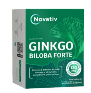 Novativ Ginkgo Biloba Forte, 60 kapsułek