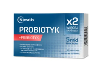 Novativ Probiotyk + Prebiotyk, 20 kapsułek