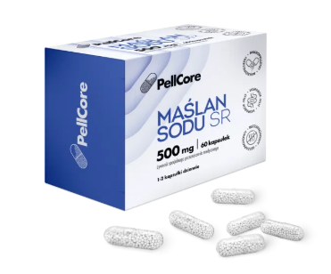 PellCore Maślan Sodu SR 500 mg, 60 kapsułek