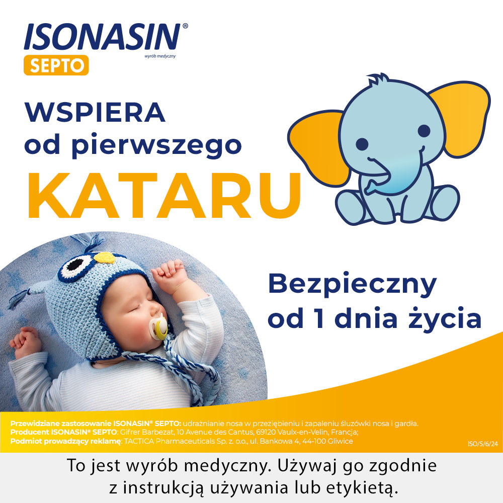 ISONASIN SEPTO na katar wodnisty i gęsty, 20 ampułek