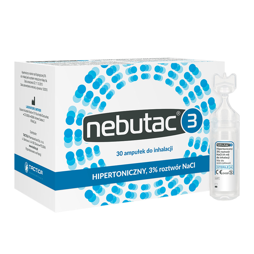 Nebutac 3, hipertoniczny, 3%, 30 ampułek po 4 ml