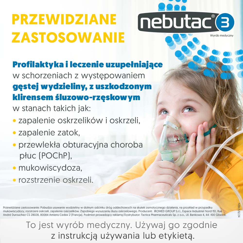 Nebutac 3, hipertoniczny, 3%, 30 ampułek po 4 ml