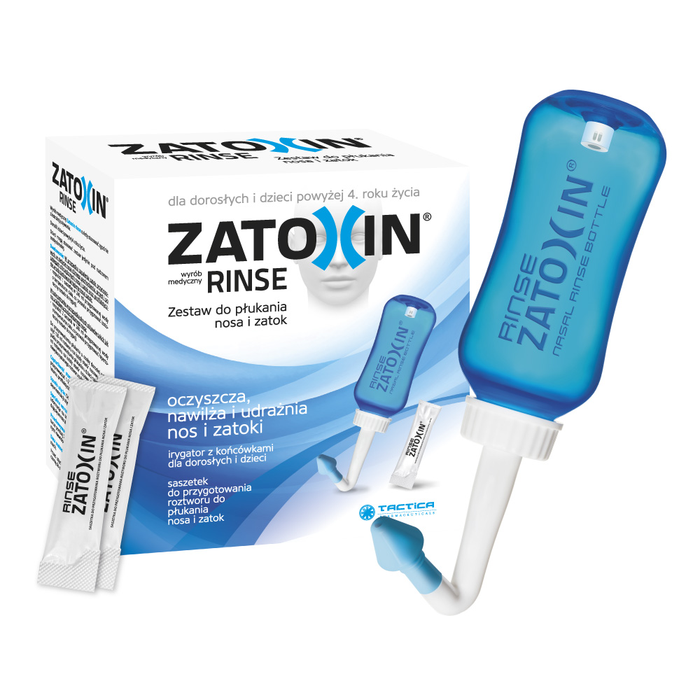 Zatoxin Rinse , zestaw do płukania nosa i zatok, 1 szt.