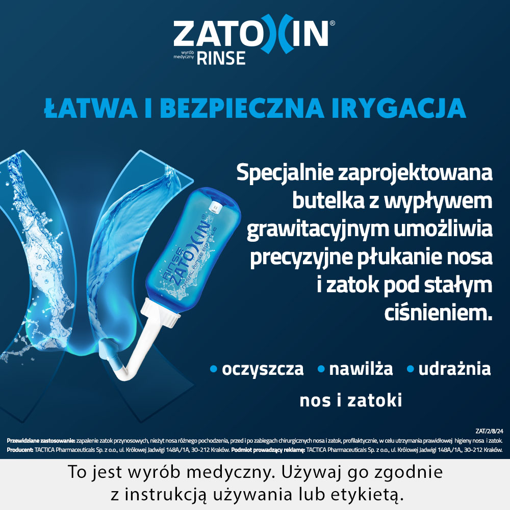 Zatoxin Rinse , zestaw do płukania nosa i zatok, 1 szt.