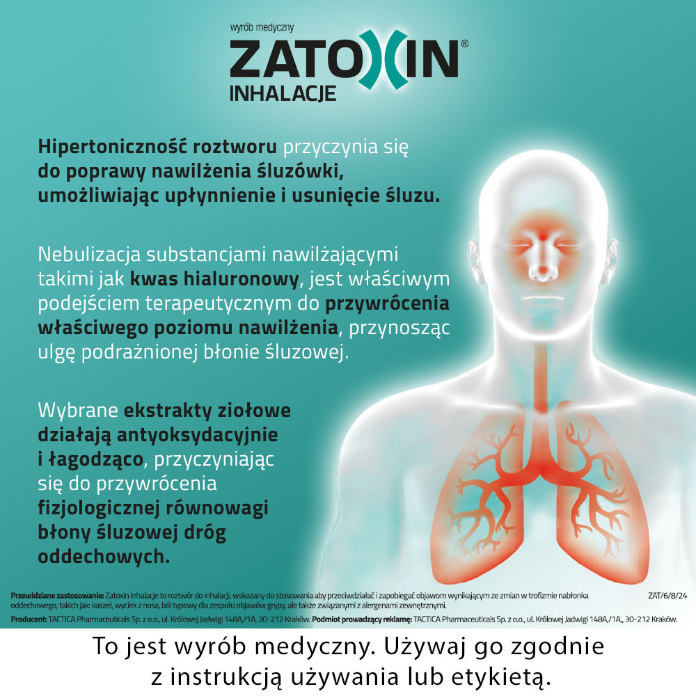 Zatoxin Inhalacje, roztwór do inhalacji, 10 ampułek x 3 ml