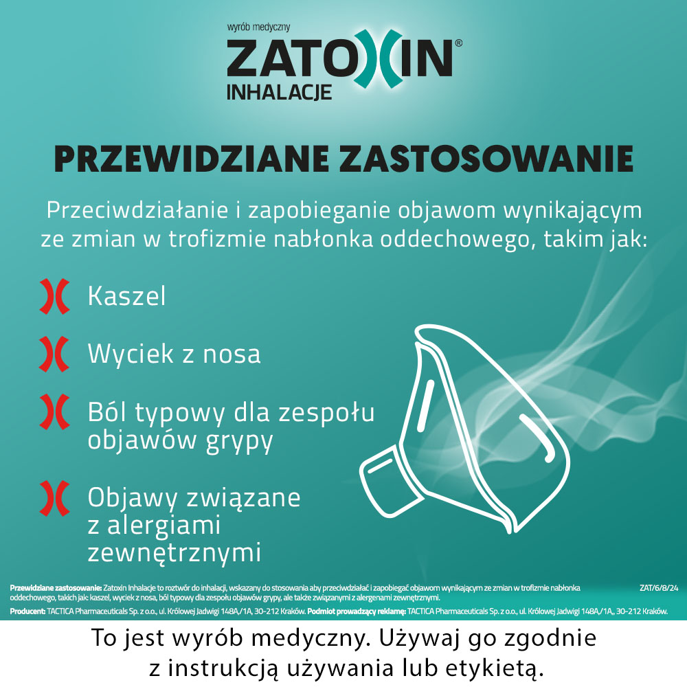 Zatoxin Inhalacje, roztwór do inhalacji, 10 ampułek x 3 ml