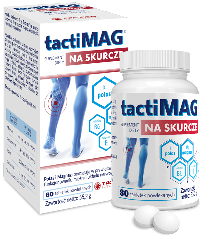 Tactimag, tabletki ze składniami regulującymi prawidłową kurczliwość mięśni, 80 szt.