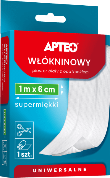 Plaster włókninowy APTEO uniwersalny, 1 m x 6 cm, 1 szt.