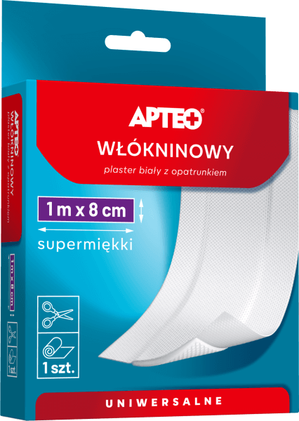 Plaster włókninowy APTEO uniwersalny, 1 m x 8 cm, 1 szt.
