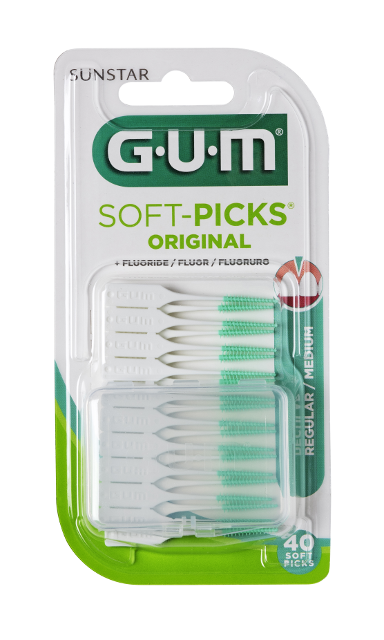 SUNSTAR GUM SOFT-PICKS Original, szczoteczki międzyzębowe średnie, 40 szt.