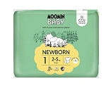 Moomin Baby Newborn 1 ekologiczne pieluszki, 2-5 kg, 25 szt.
