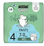 Muumi Baby Pants 4 Maxi pieluchomajtki ekologiczne, 7-11 kg, 40 szt.