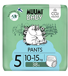 Muumi Baby Pants 5 pieluchomajtki ekologiczne, 10-15 kg, 38 szt.
