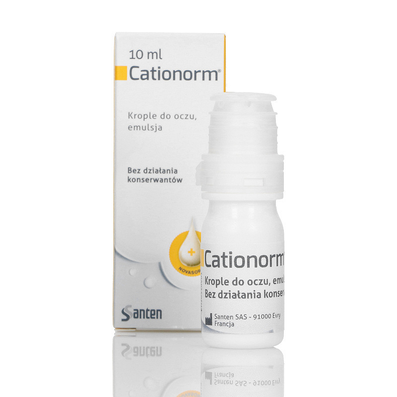 Cationorm, krople łagodzące objawy suchego oka, butelka 10 ml