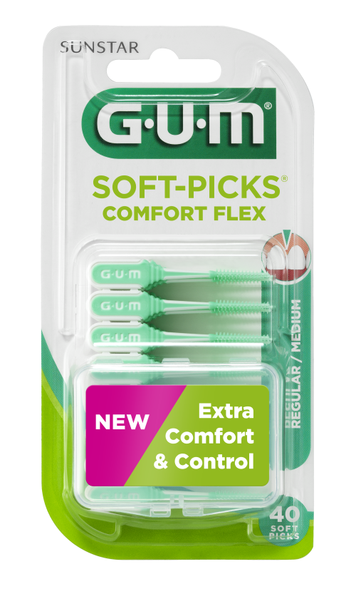 SUNSTAR GUM SOFT-PICKS Comfort Flex, szczoteczka międzyzębowa średnie, 40 szt.