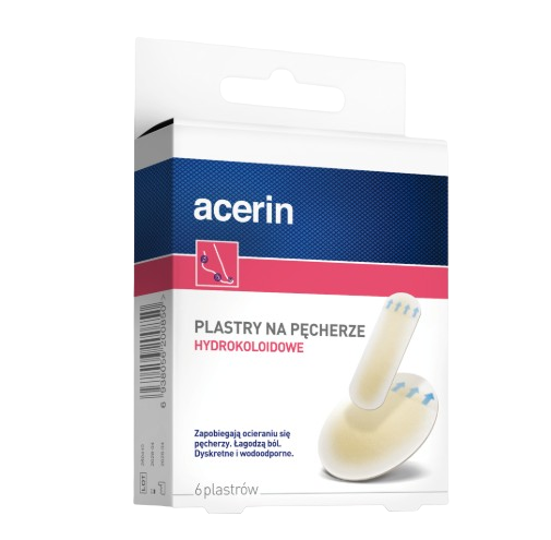 Acerin, plastry na pęcherze, 6 szt.