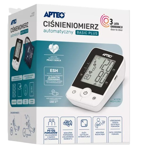 APTEO Basic Plus, ciśnieniomierz automatyczny, 1 szt.