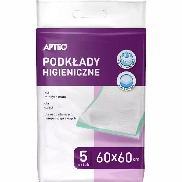 Podkłady higieniczne APETO, 60 x 60, 5 szt.