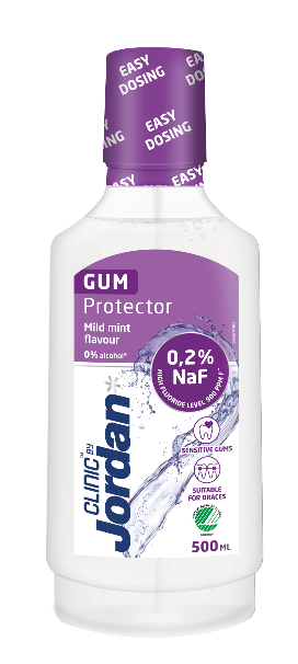 Jordan Clinic Gum Protector, Płyn do płukania jamy ustnej, 500 ml