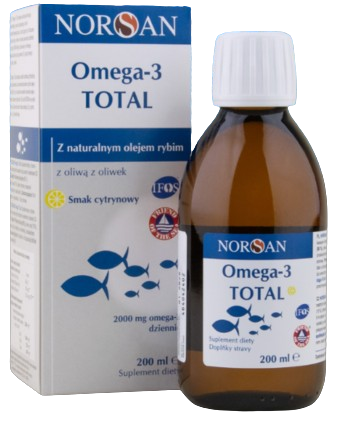 Norsan Omega-3 Total, cytrynowy, 200 ml