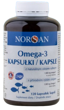 Norsan Omega-3, 120 kapsułek