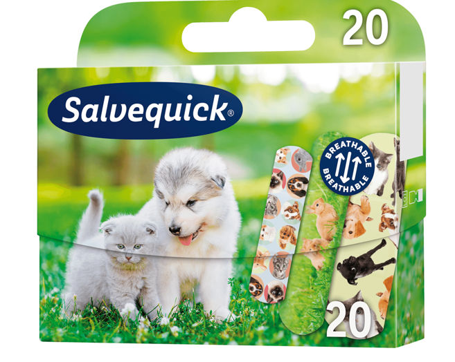 Salvequick Animal Planet, zestaw plastrów ze zwierzętami, 20 szt.