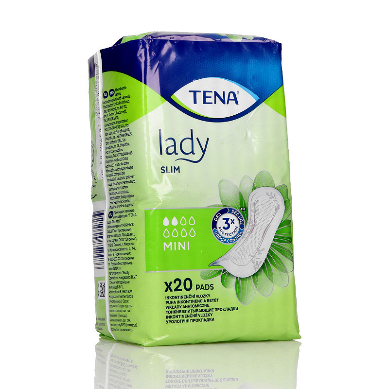 Tena Lady Slim Mini , wkładki anatomiczne na nietrzymanie moczu, 20 szt.