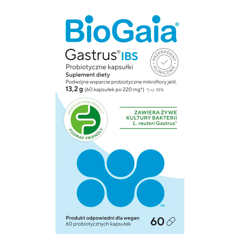 Biogaia Gastrus IBS 60 kapsułek