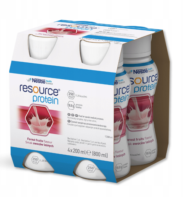 Resource Protein, owoce leśne, 4 x 200 ml