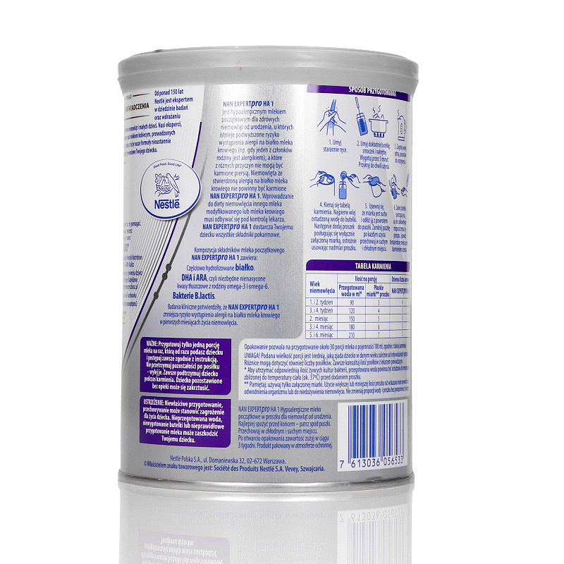 NAN Expert pro H.A. 1, proszek do żywienia niemowląt, puszka 400 g