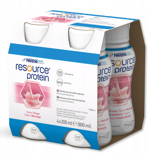 Resource Protein, truskawkowy, 4 x 200 ml