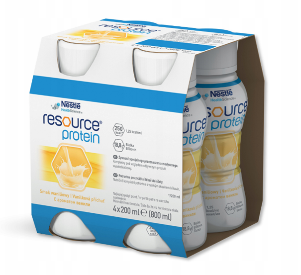 Resource Protein, waniliowy, 4 x 200 ml