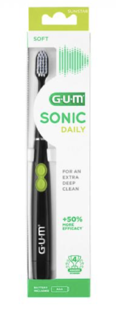 Sunstar Gum Sonic Daily, szczoteczka soniczna czarna, 1 szt.