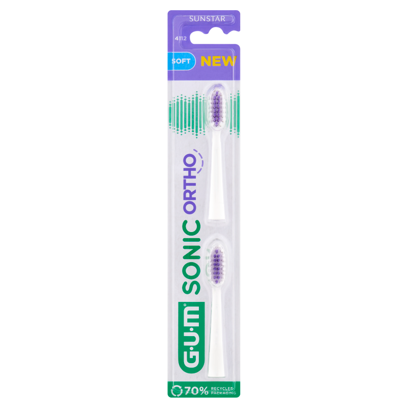 Sunstar Gum Sonic Ortho, główki szczoteczki, 2 szt.