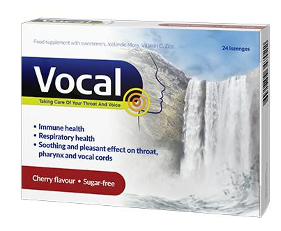 Vocal wiśniowe pastylki do ssania, 24 szt.