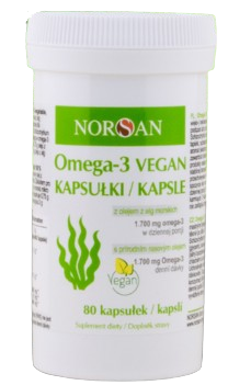 Norsan Omega-3 Vegan, 80 kapsułek