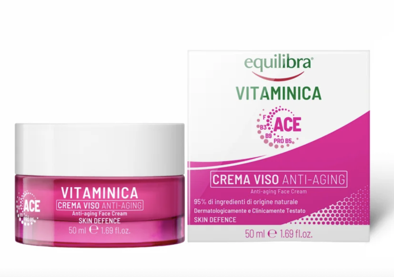 Equilibra Vitaminica Ace, krem przeciwstarzeniowy do twarzy, 50 ml