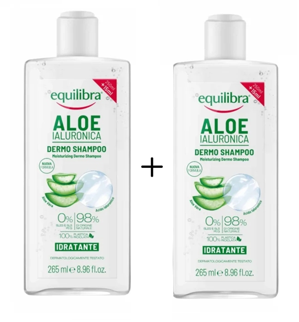 Equilibra Aloe Shampoo szampon aloesowy, 2 x 265 ml