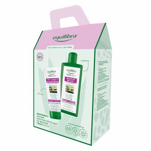 Equilibra Tricologica, zestaw naprawczy do włosów, szampon, 300 ml + odżywka, 200 ml