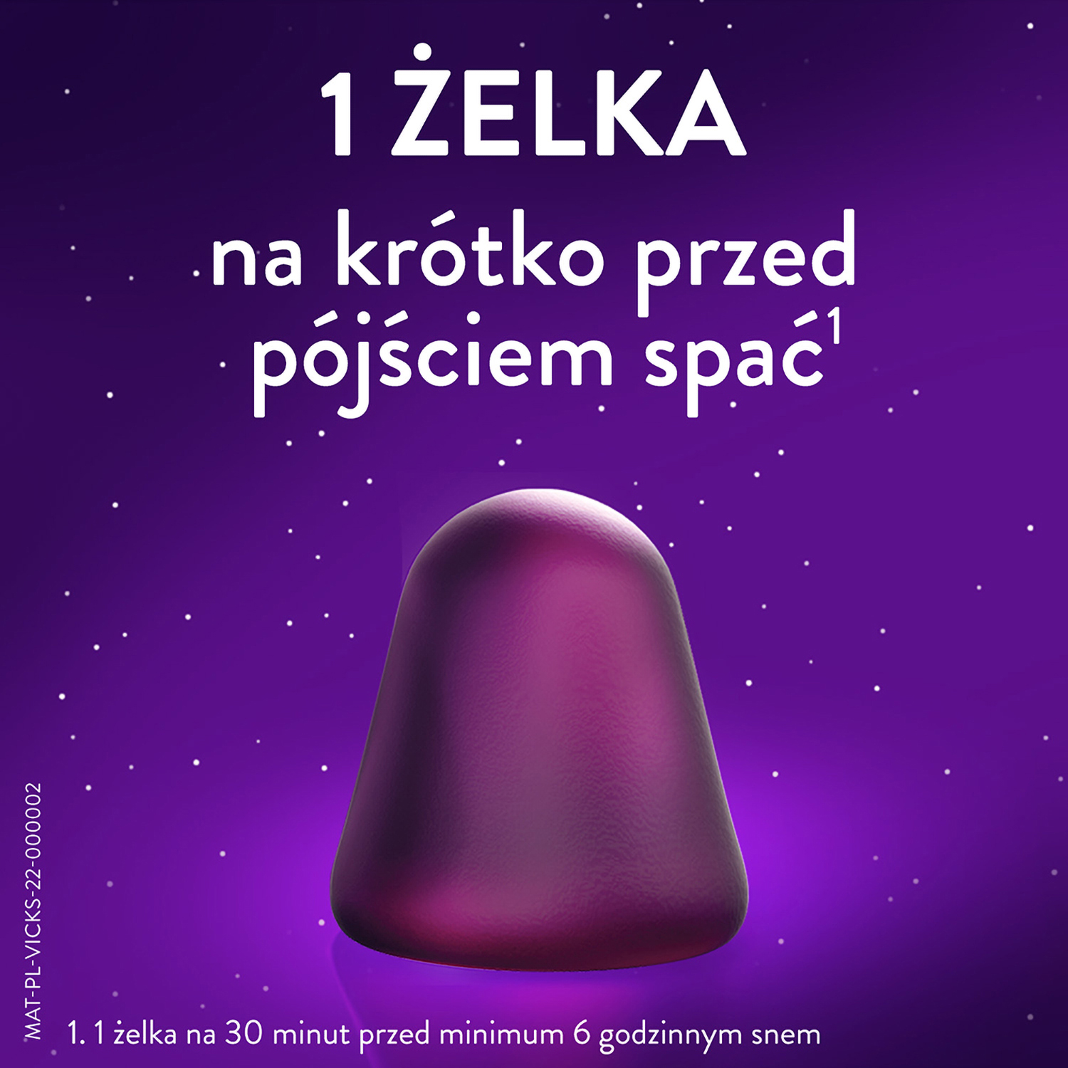 ZzzQuil NATURA, żelki ze składnikami ułatwiającymi zasypianie, owoce leśne, 30 szt.