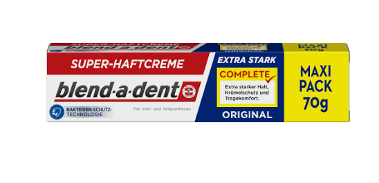 Blend-A-Dent Super-Haftcreme Extra Stark, klej do protez, 70 g