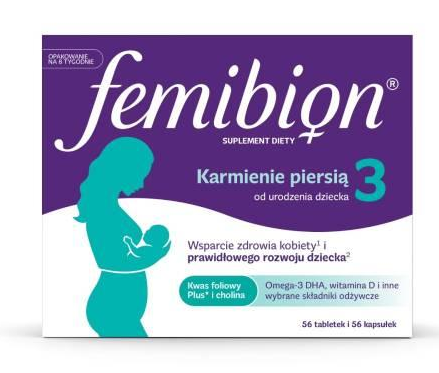 Femibion 3 Karmienie Piersią,  56 tabletek + 56 kapsułek
