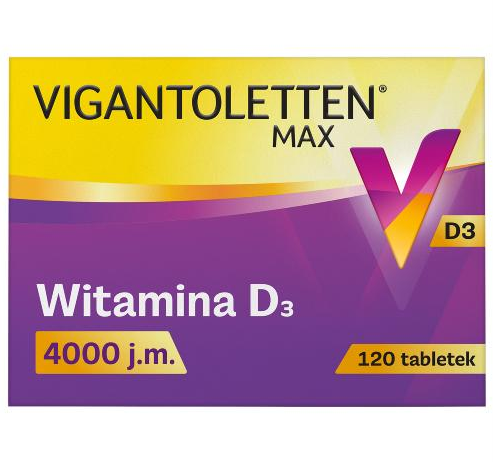 Vigantoletten Max 4000j.m. 120 kapsułek KRÓTKA DATA 30.12.2025