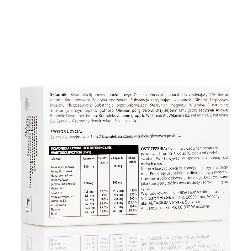 ALAnerv, kapsułki ze składnikami wspierającymi układ nerwowy, 30 szt.