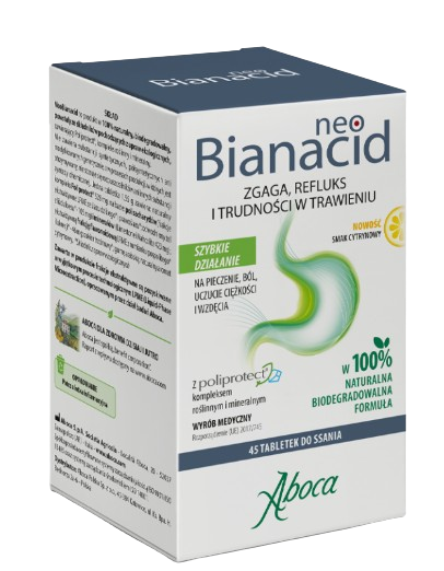 NeoBianacid smak cytrynowy, 45 tabletek do ssania