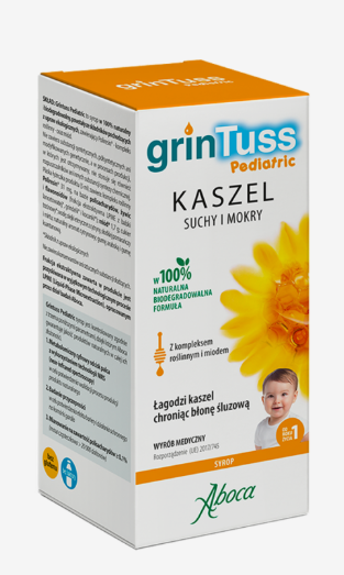 Grintuss Pediatric syrop na kaszel suchy i mokry, 180 g